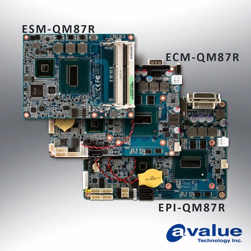 Avalue announces Haswell-Refresh Platform products - ECM-QM87R, EPI-QM87R and ESM-QM87R