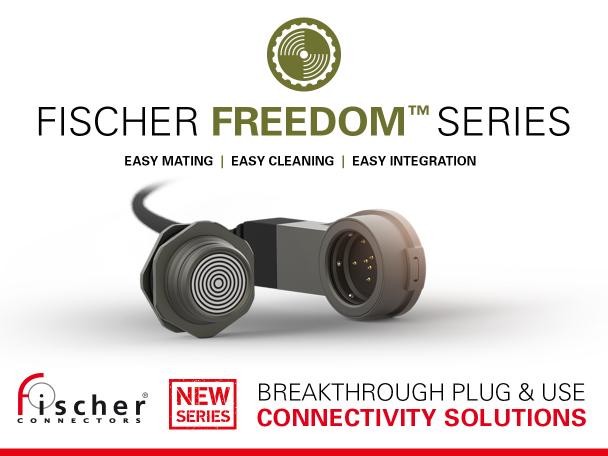 Breakthrough technology makes connectivity EASY – easy mating, easy cleaning, easy integration with brand-new Fischer FreedomTM Series