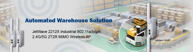Korenix Wireless AP provides solution for AGV Car in Automated Warehouse