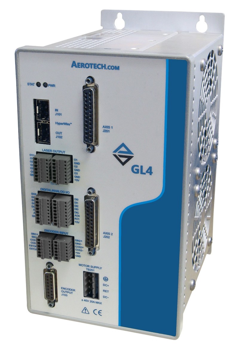 Aerotech's Galvo Scanner Controller with 192 kHz Servo Rate and Position-Based Laser Control