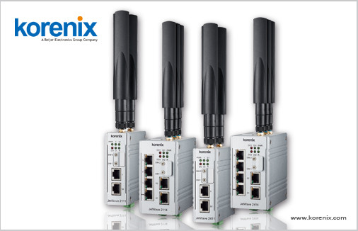 Korenix Launches New Cellular Router/IP Gateway JetWave 2411/2111 series for M2M markets