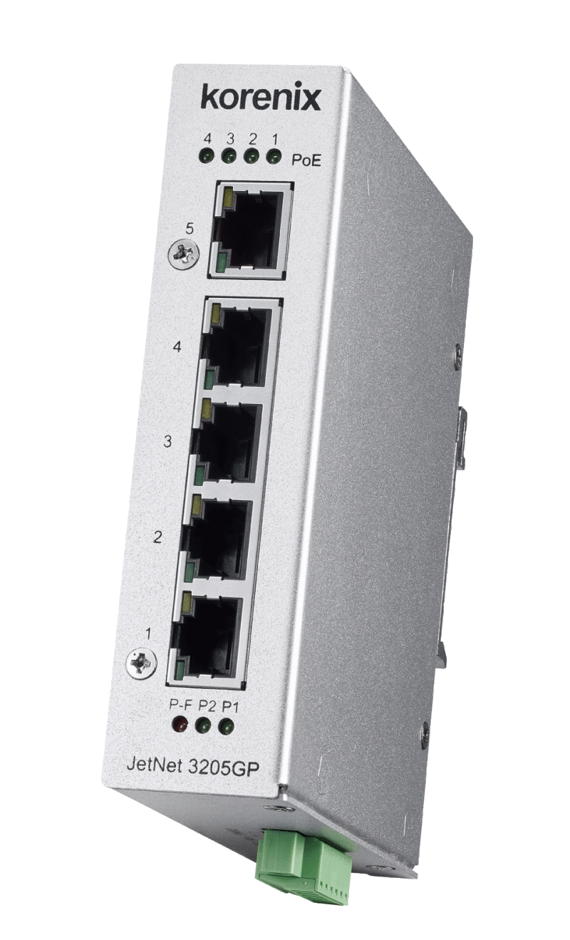 Korenix New Industrial Unmanaged Gigabit PoE Switch for making surveillance reliable and simple