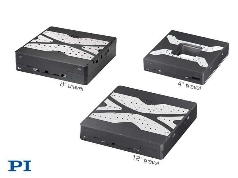 XY Single Module Precision Linear Stage Family Available in 4”, 8”, 12” Travel