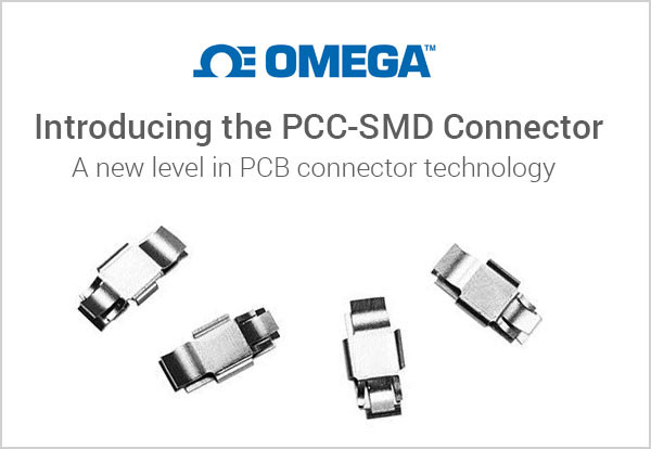 OMEGA 's new circuit board connector for all temperature sensors with miniature PCB connectors