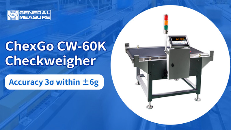 Best Performance: Precision within ±6g  with General Measure Heavy Load Checkweigher ChexGo CW-60K