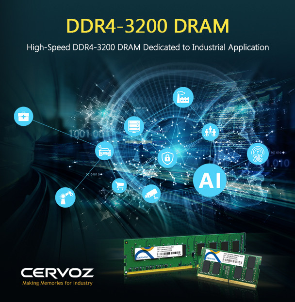 Cervoz launched the DDR4-2933 & DDR4-3200 high-speed DRAM supported by the top-level memory solution