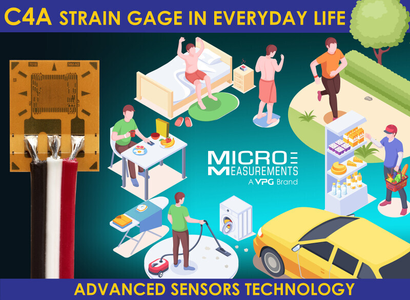 Micro-Measurements Releases Advanced Sensors Technology C4A Series  Strain Gages Enabling Easy, No-Solder Installation