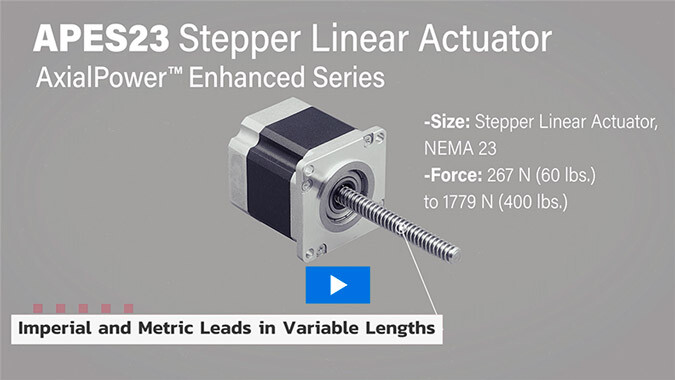 ElectroCraft, Inc. Releases a NEMA23 Frame Size to Add to the AxialPower Enhanced Series Stepper Linear Actuator Product Line