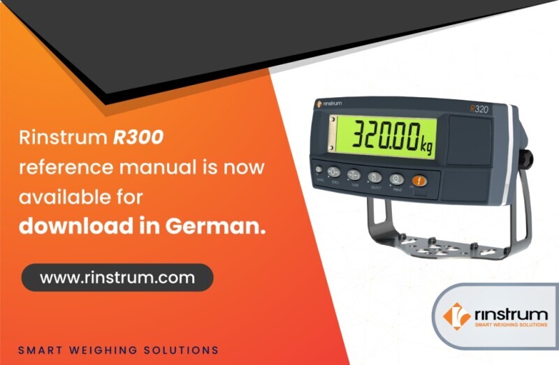 Rinstrum R300 Reference Manual is Now Available for Download in German
