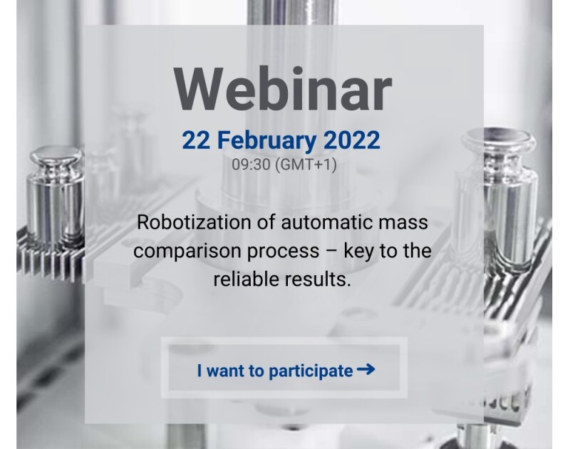 RADWAG Webinar: Robotization of Automatic Mass Comparison Process – Key to the Reliable Results