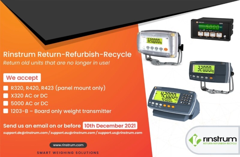 Rinstrum Return-Refurbish-Recycle