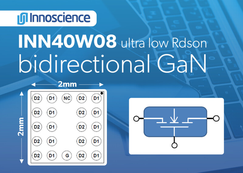 Innoscience delivers 40V bi-directional GaN HEMT with low RDS(on) for smart mobile devices, chargers and adapters