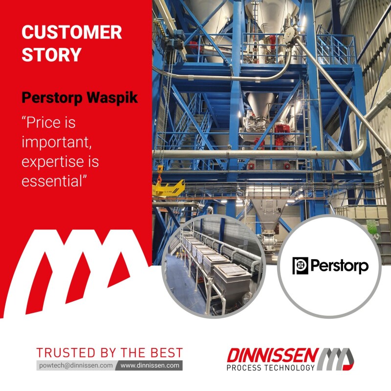 The New Mixing Line from Perstorp Waspik: From Product Intake to Automation and Control