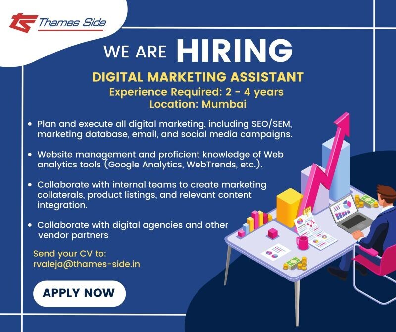Job Offer by Thames Side Sensors Ltd: Digital Marketing Assistant