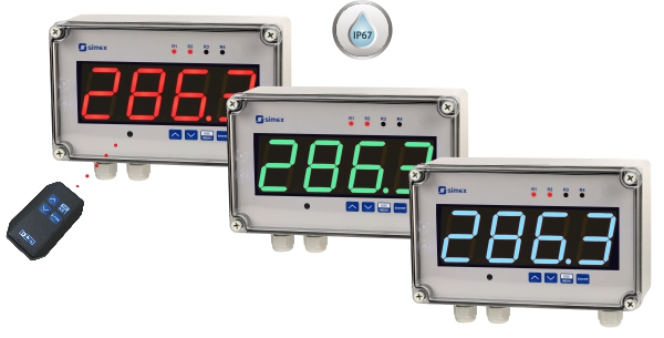 SUR-457 - Simex New Universal Meter with ultra-bright or multi-colour display