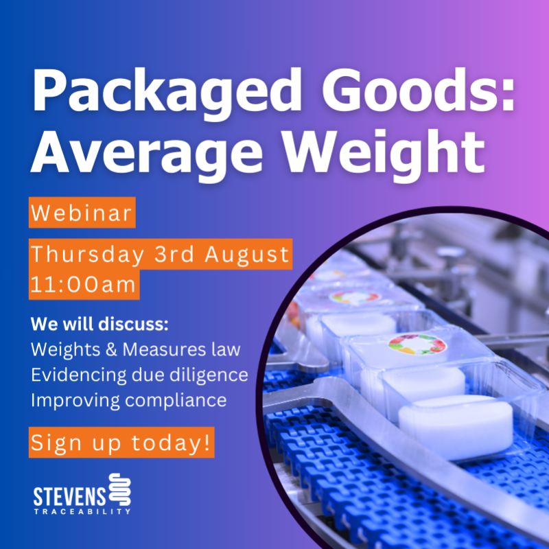 Stevens Traceability Webinar: Packaged Goods: Average Weight