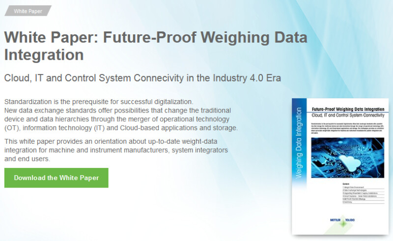 METTLER TOLEDO White Paper: Future-Proof Weighing Data Integration