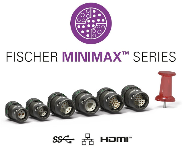Miniature high-speed data connectivity: Fischer MiniMax™ Series now available with AWG24 Ethernet and IP68 sealing down to 20m/24h