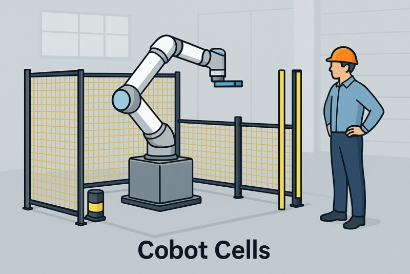 Cobot Cells That Scale: Modular Fencing, Light Curtains, and Safe Sensors