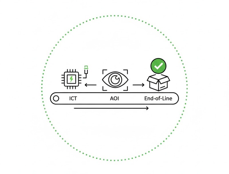 In-Line Test Automation: ICT, AOI, and End-of-Line