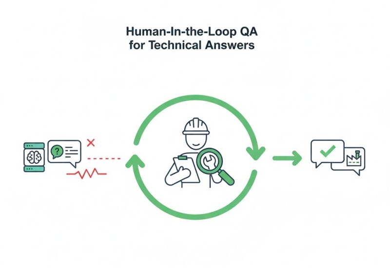 Human-In-the-Loop QA for Technical Answers