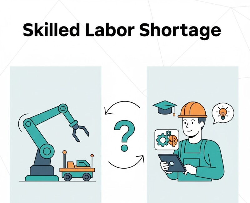 Skilled Labor Shortage: Automate or Train?
