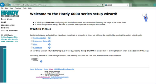 Hardy introduced a Set-Up Wizard with its Weight Processors 