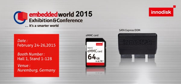 Innodisk Gives Sneak Peek of New Industrial Flash Products at Embedded World 2015